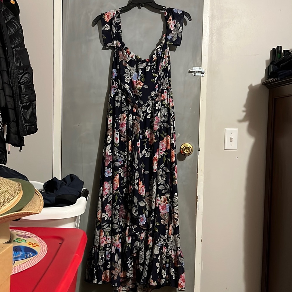 Blue floral dress